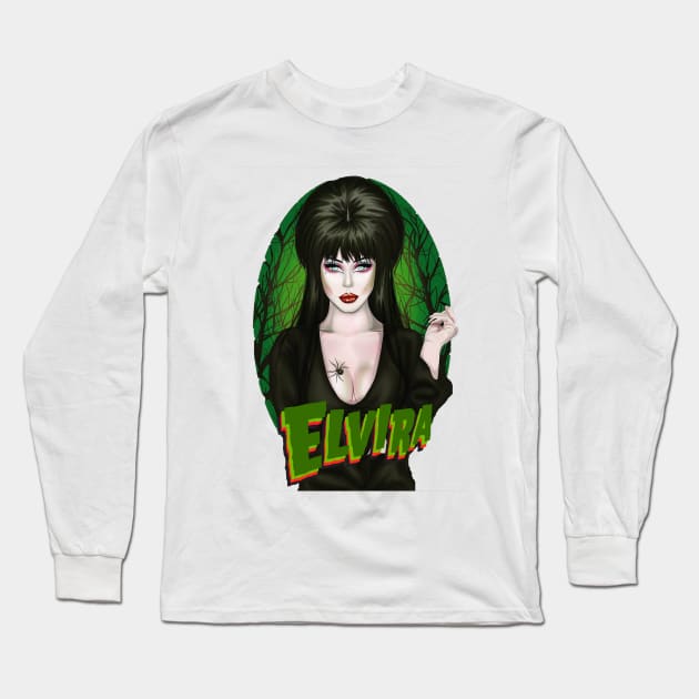 Elvira Long Sleeve T-Shirt by Olvera_Nattie